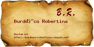 Burdács Robertina névjegykártya